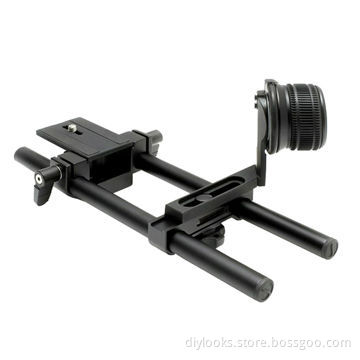 DEBO Follow Focus with 15mm Rail Rod Support and Quick Release Plate Base, for SLR Cameras